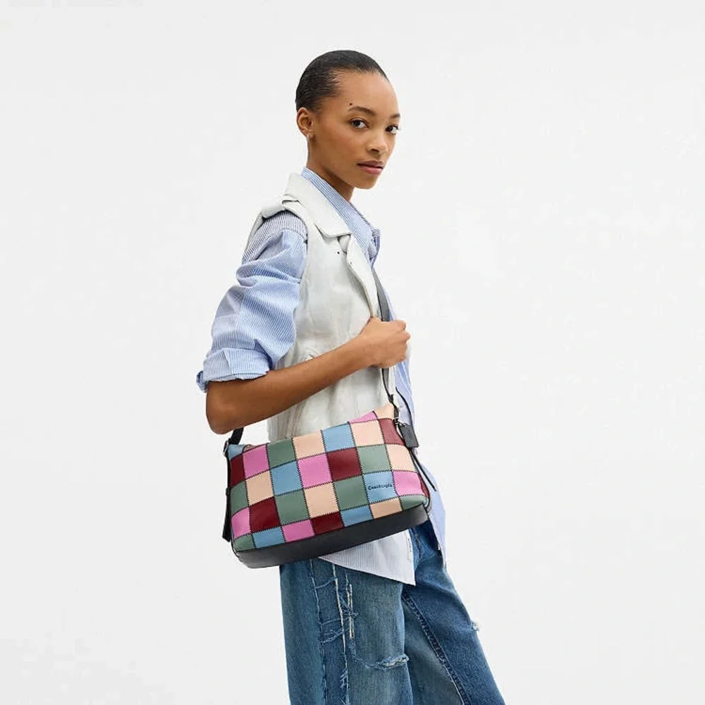 Coach Coachtopia Alter/Ego Slouchy Shoulder Bag Upcrafted Leather Multi 4 CBE00 - Picture 10 of 13